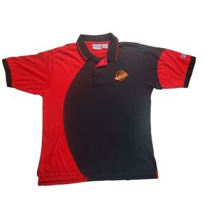 Vintage Vancouver Canucks Polo Shirt Embroidered Skate Logo Men XL Authentic NHL